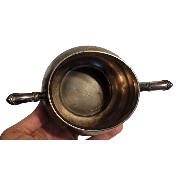 Vintage James W Tufts Vintage Sugar Bowl Quadruple Plate - Picture 8 of 14